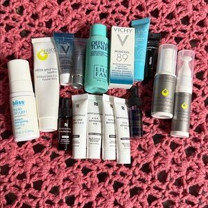 Skincare Sample Set with Various Brands (16 items)